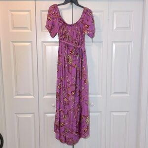 ISABEL Maternity Dress Pink Floral Pattern Size XL
